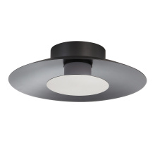Golden 6400-FM12 GRA-SAN - Yep by Golden Lighting Luma Integrated LED Flush Mount in Graphite and Sand Nickel shade